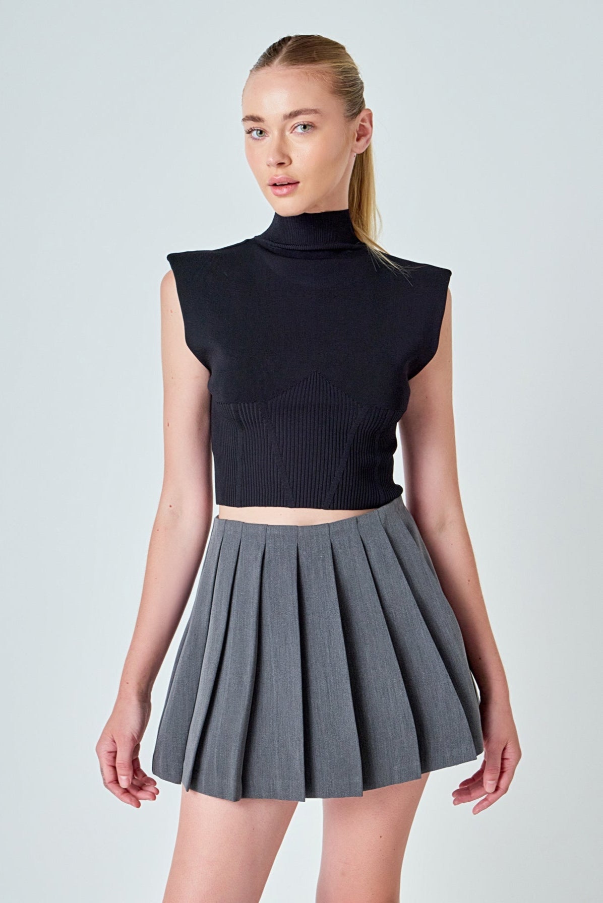 Pleated Mini Skort