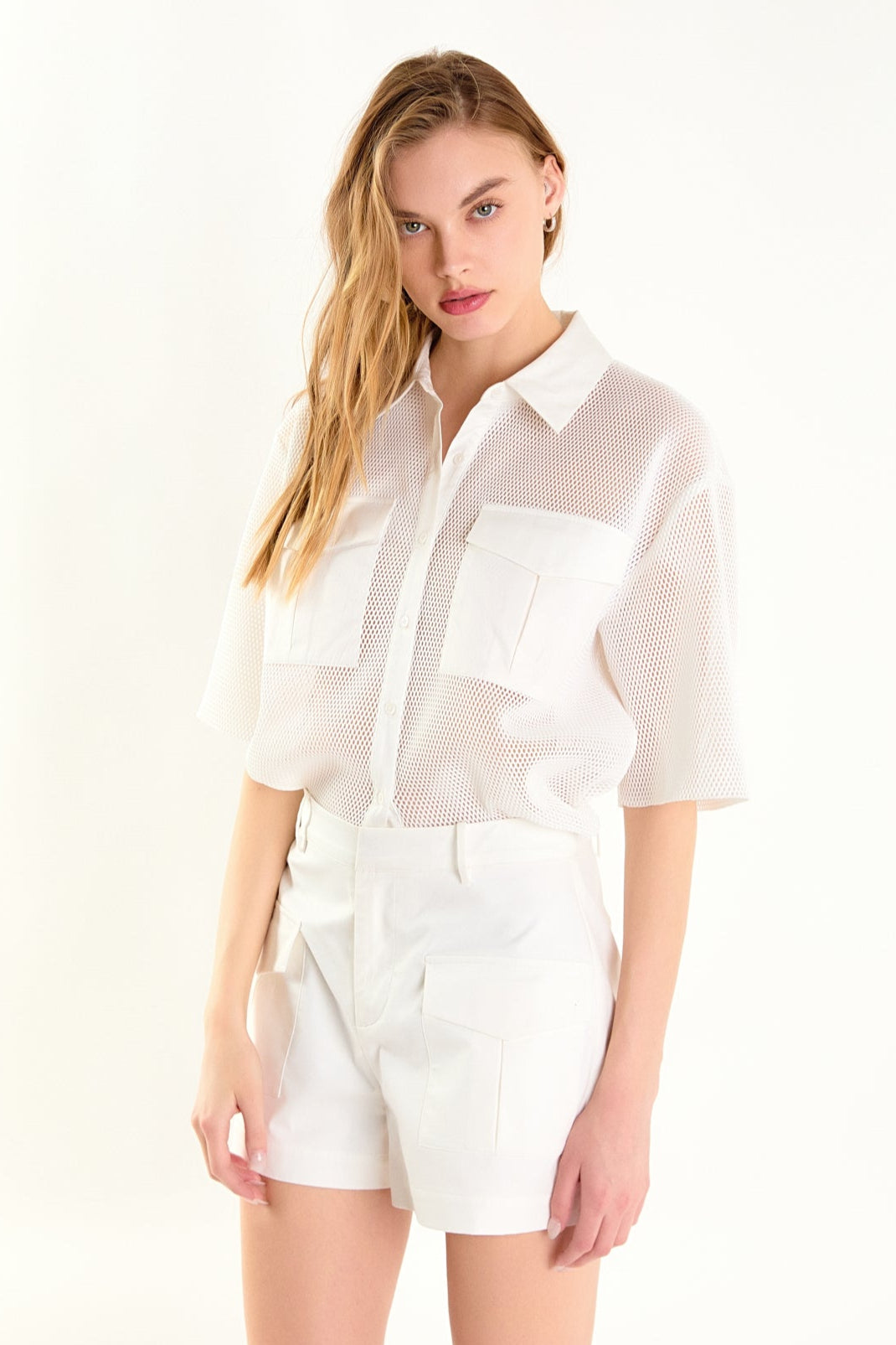 High-Waisted Shorts with Pockets