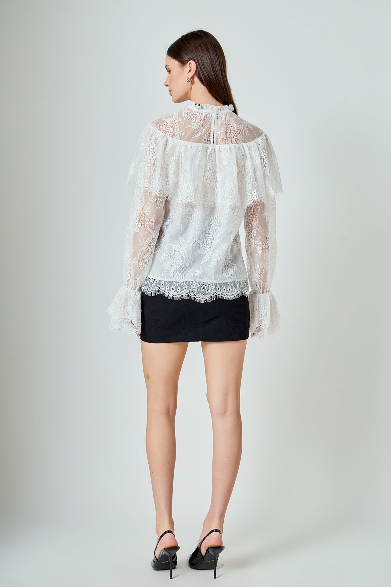 Ruffled Lace Blouse
