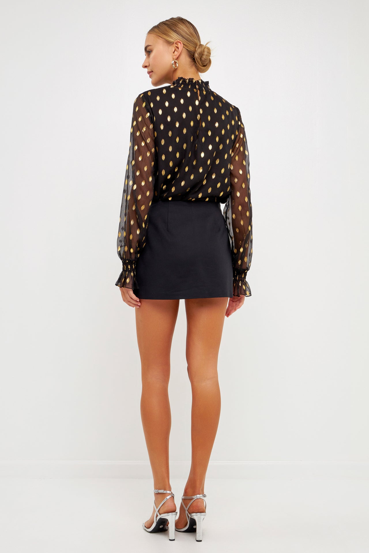 Polka Dot Chiffon Blouse