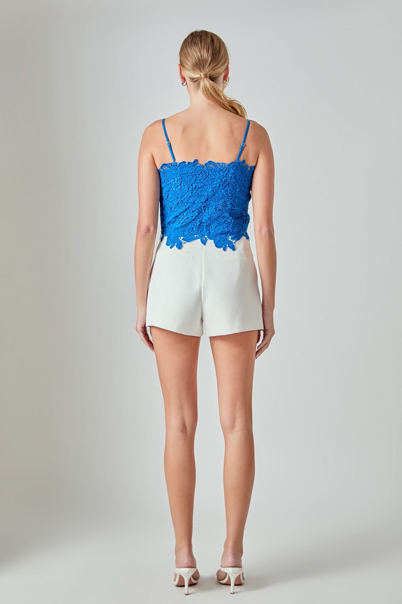 Lace Crop Fitted Top