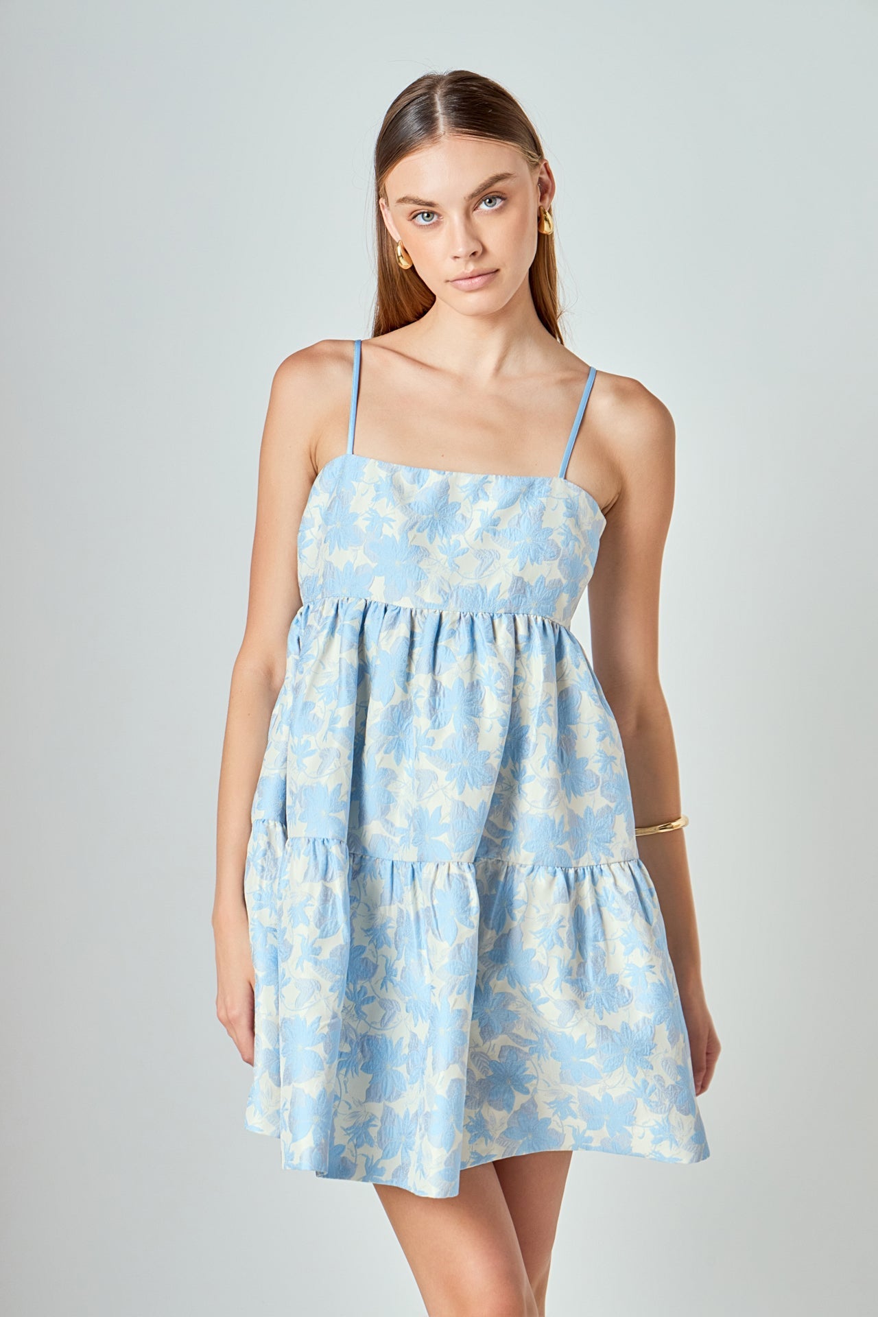 Aria Floral Jacquard Mini Dress