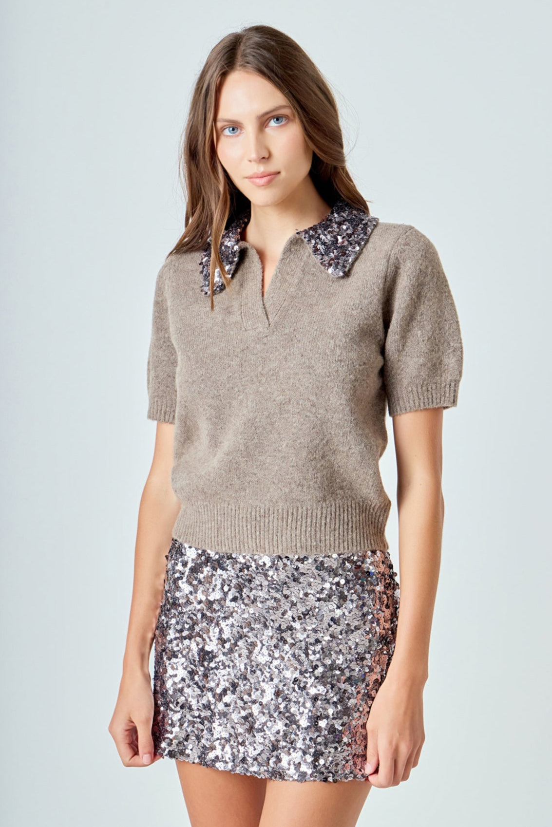 Multi Sequin Mini Skirt