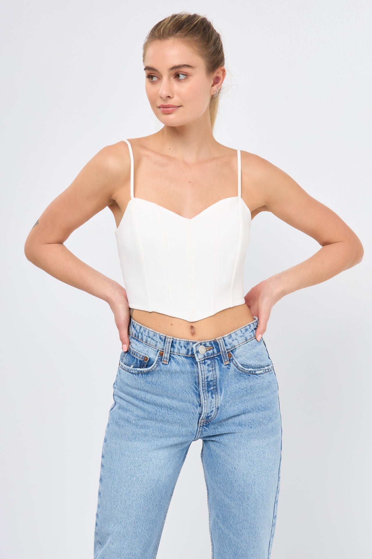 Adjustable Bustier Crop Top