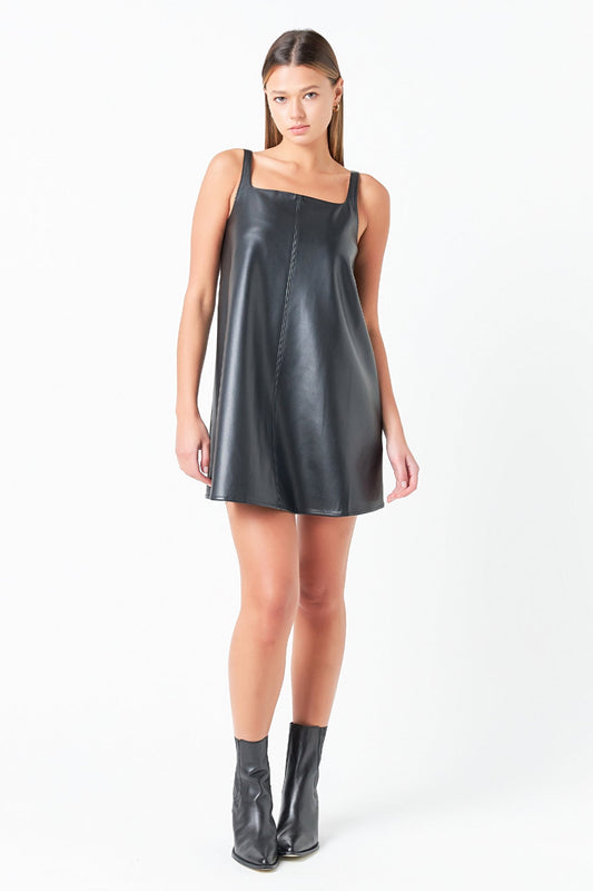 Square Neck A-Line Mini Dress