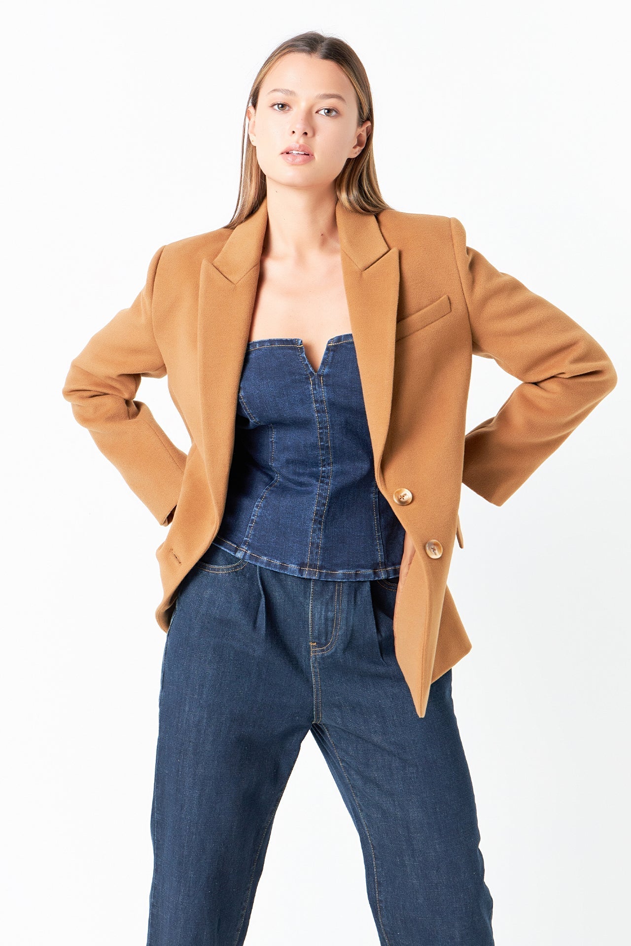 Single Breasted Oversized Blazer