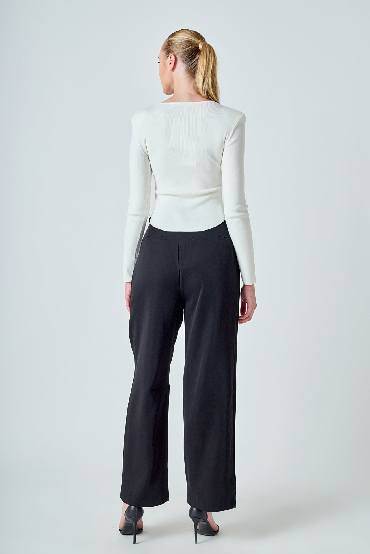 Shoulder Pad Knit Top