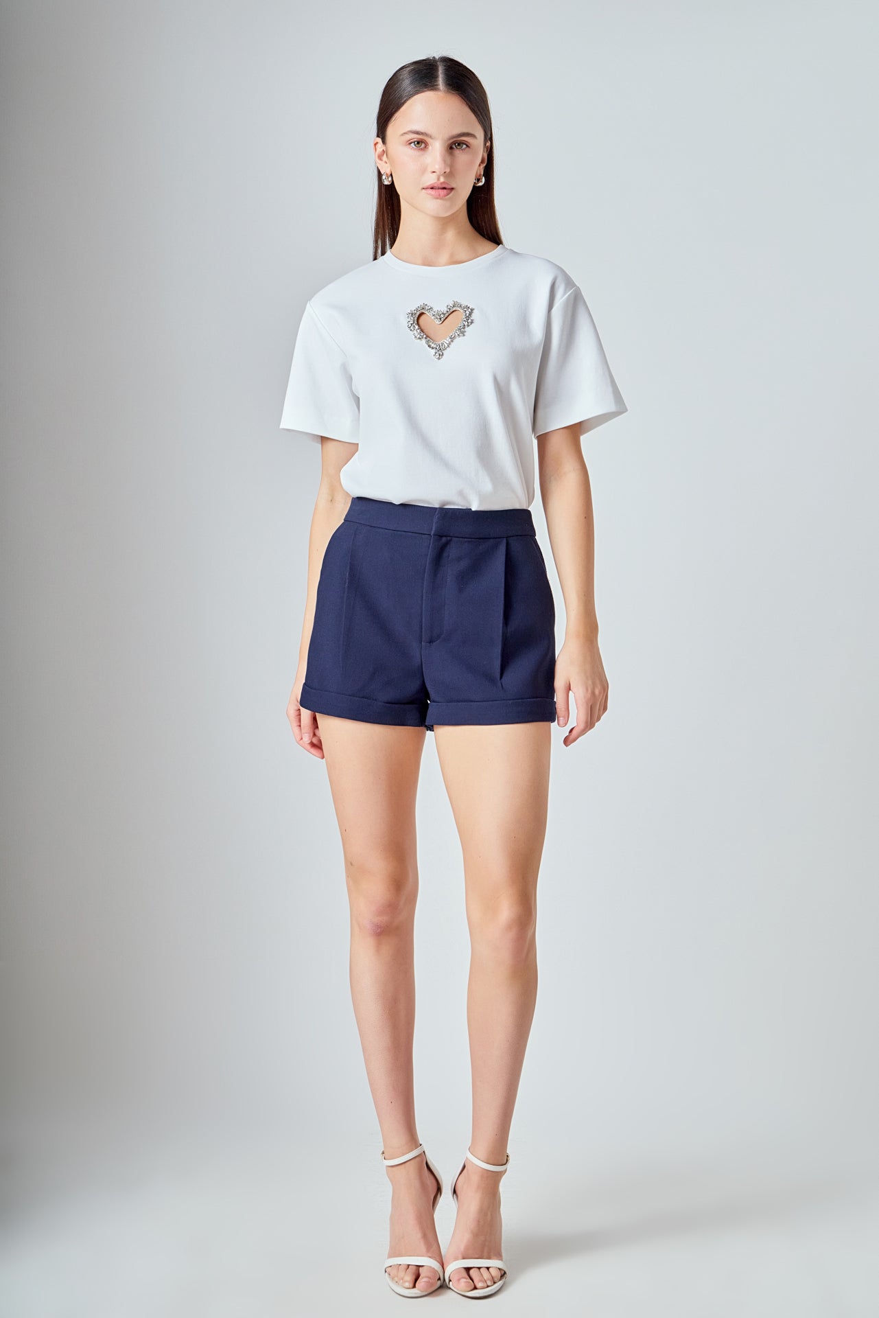 T-Shirt with Heart Cutout