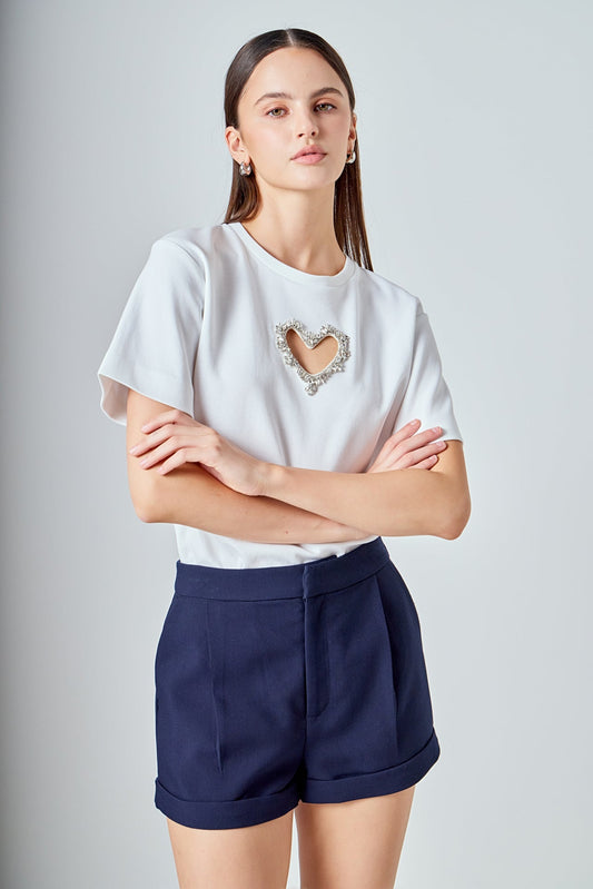 T-Shirt with Heart Cutout
