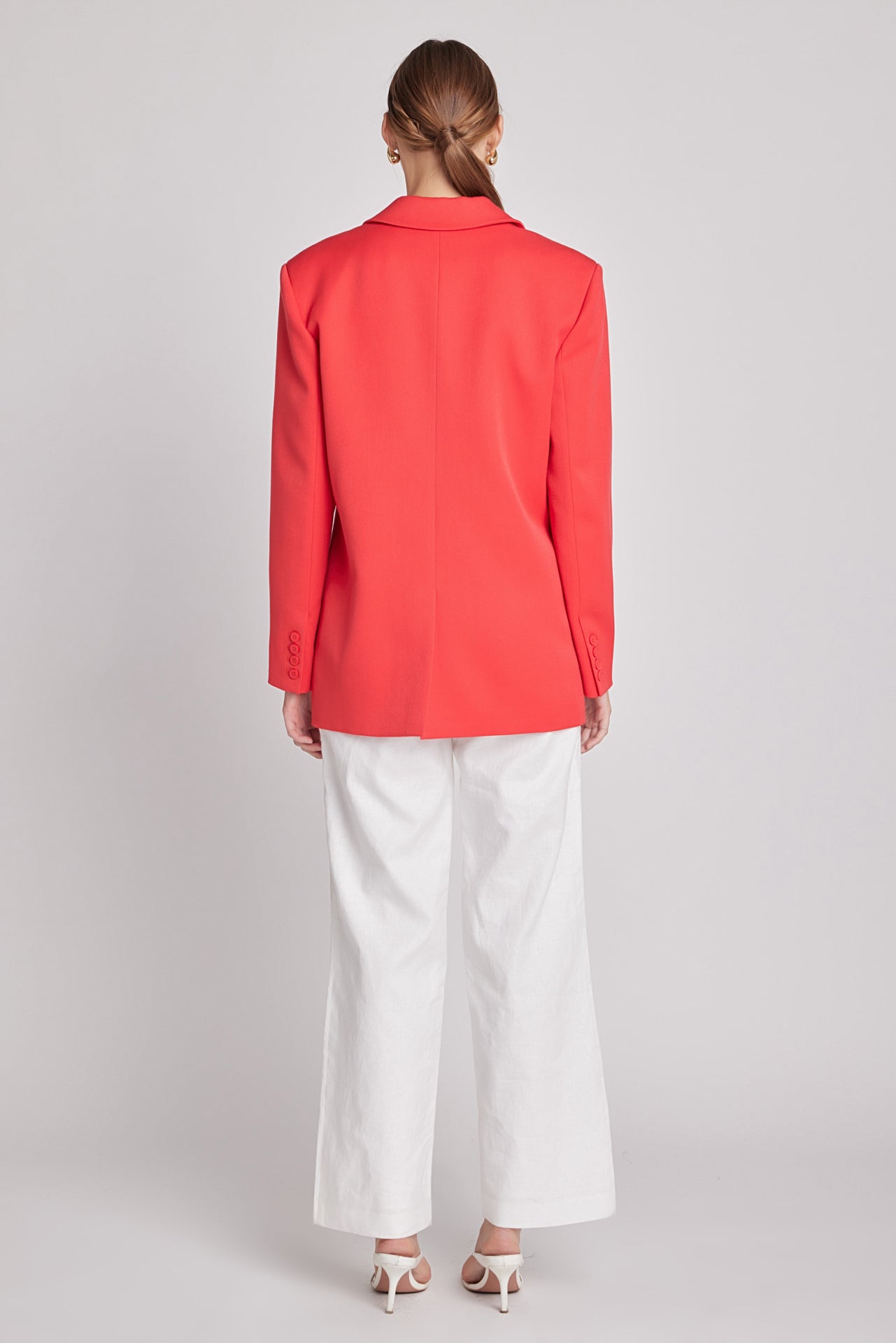 Oversized Notched Collar Blazer