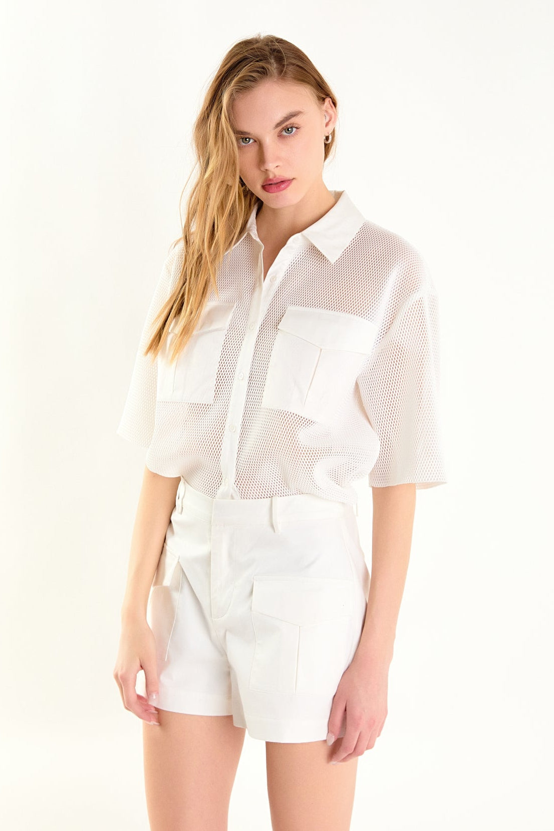 Mesh Net Top with Pockets