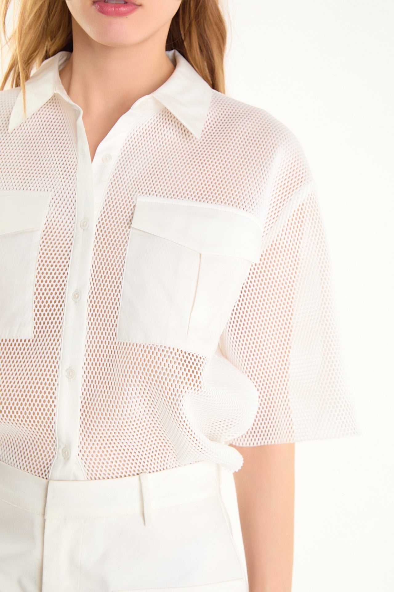 Mesh Net Top with Pockets