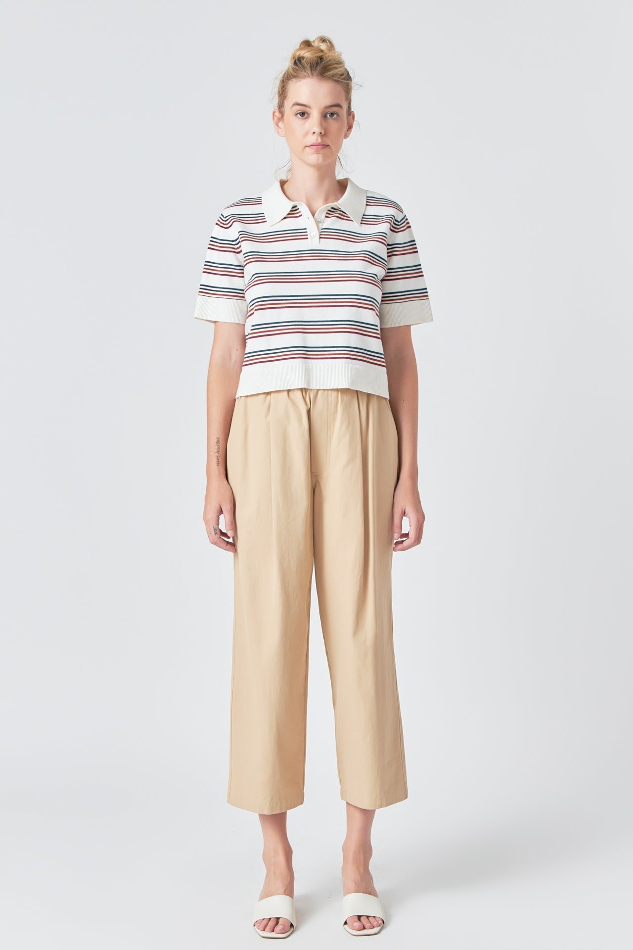 Striped Polo Knit Shirt