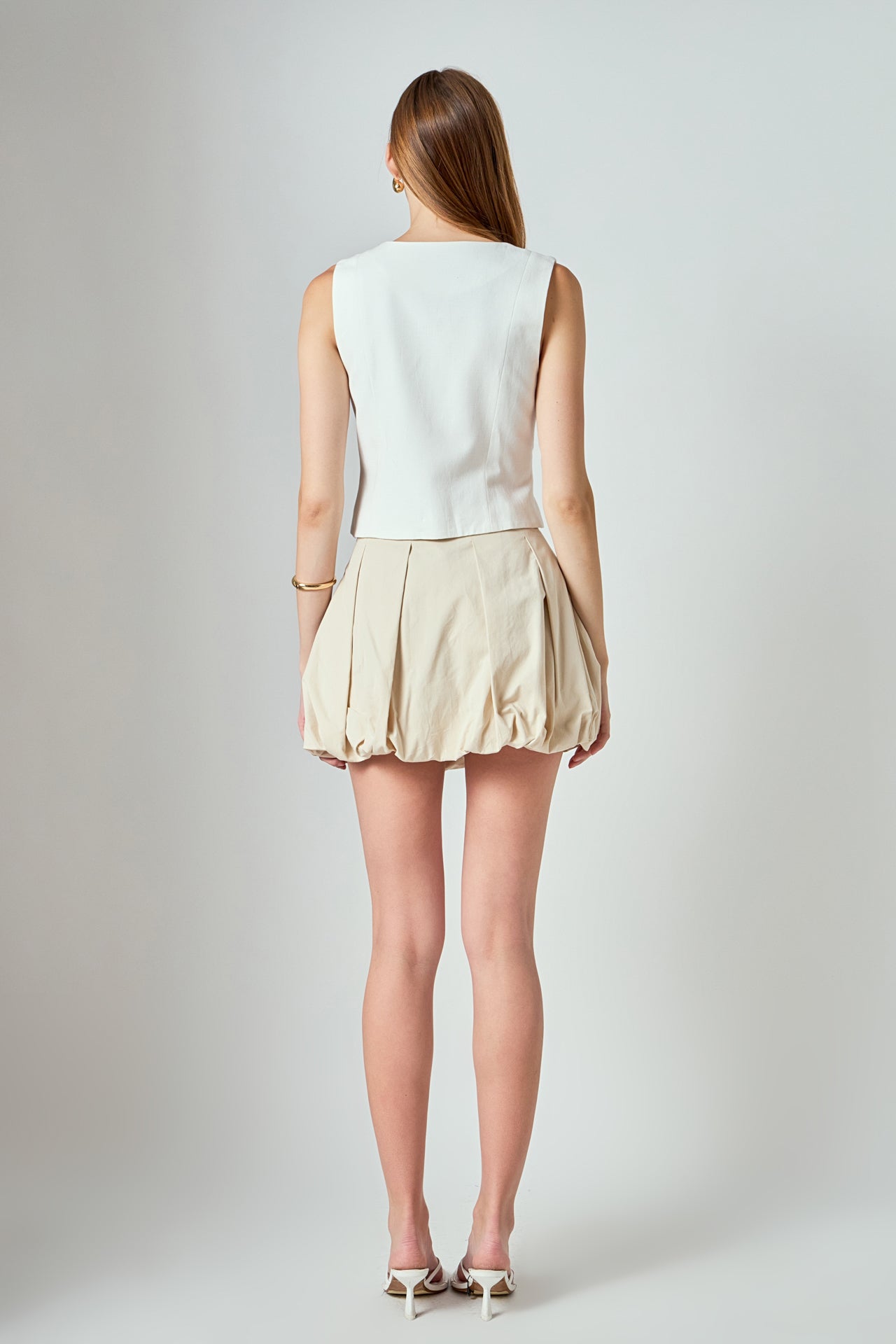 Tara Button Up Cotton Linen Vest