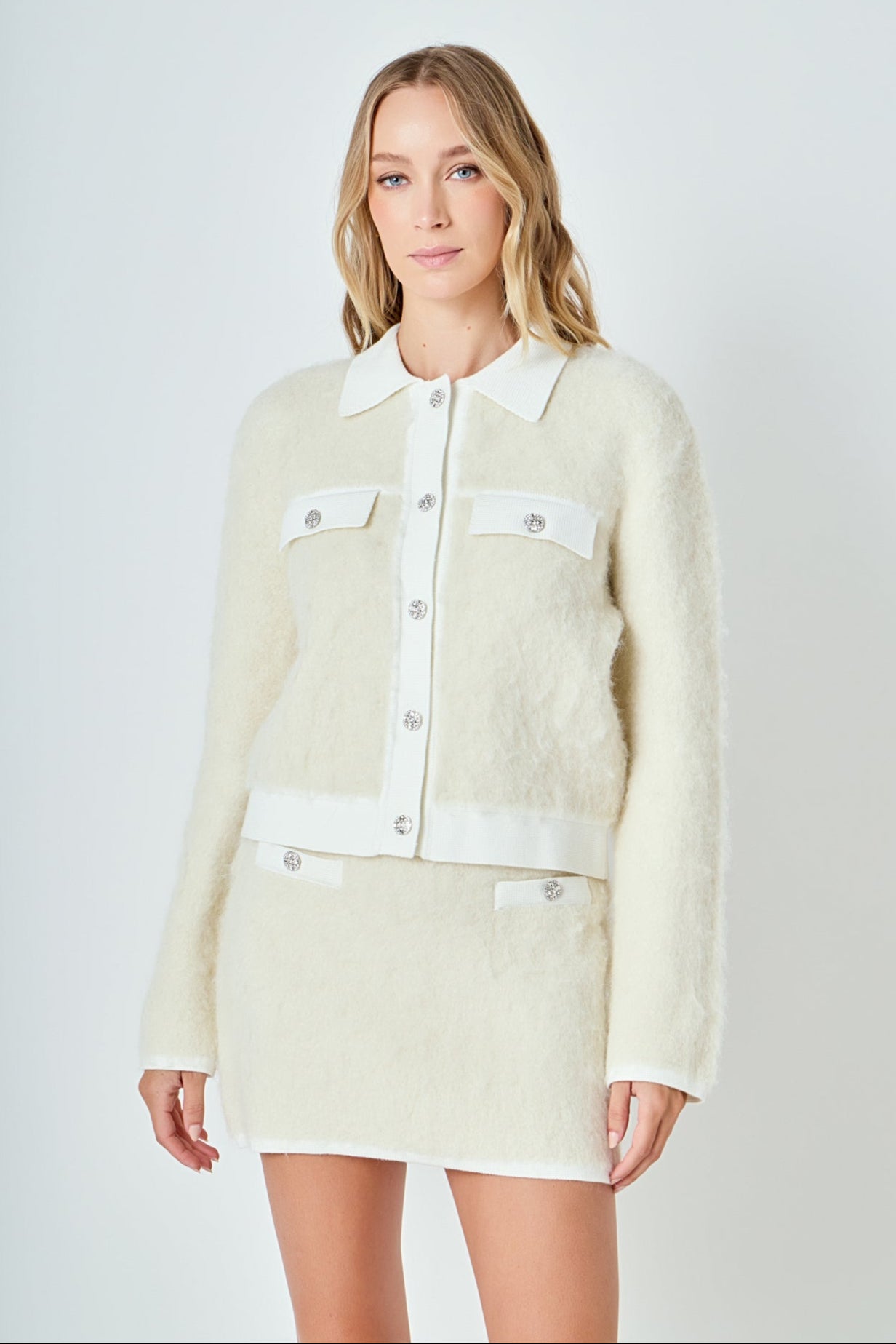 Collared Button Up Cardigan