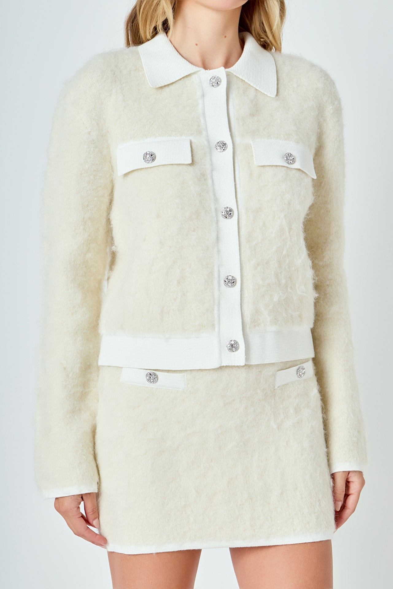 Collared Button Up Cardigan