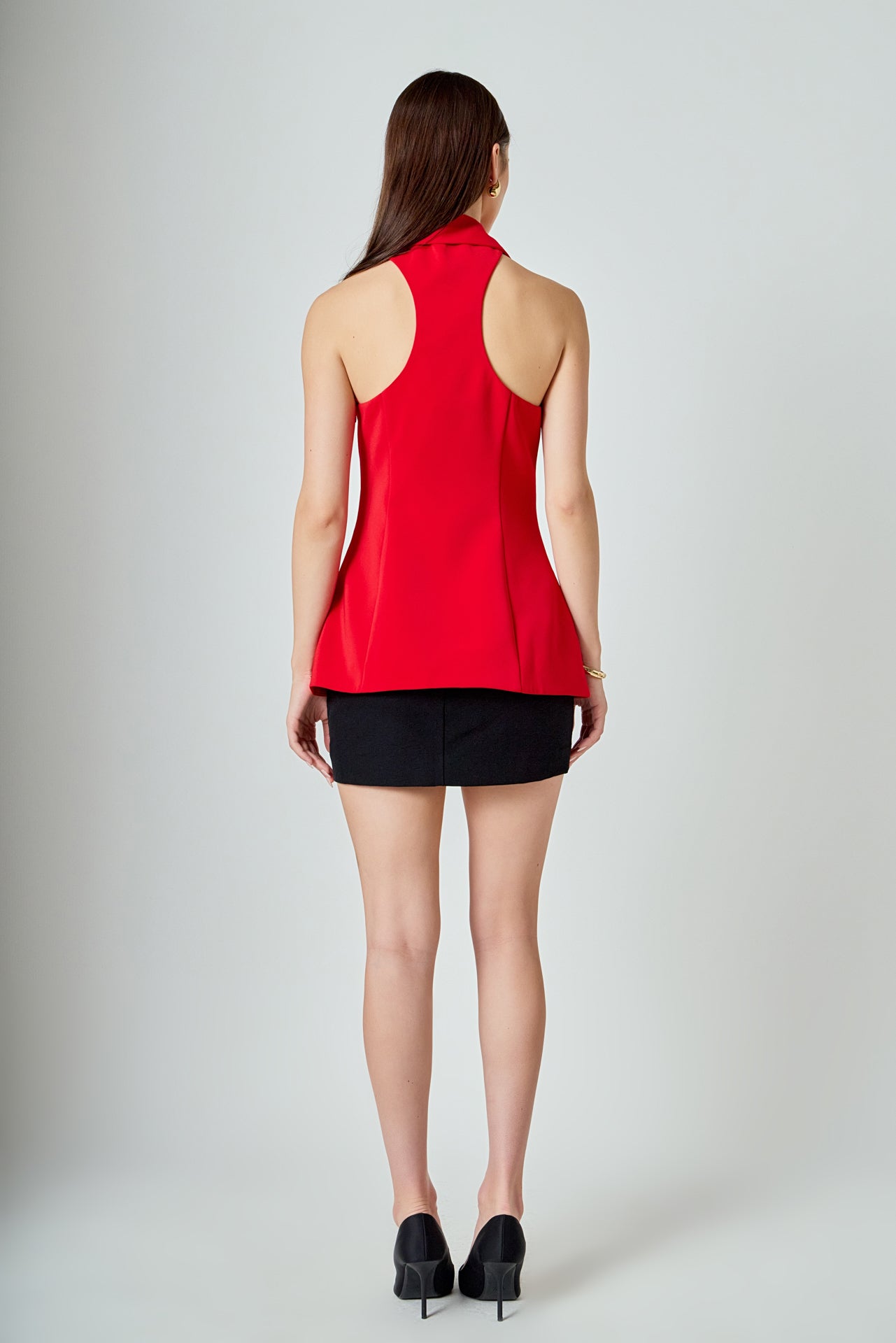 A-Line Choker Tie Top