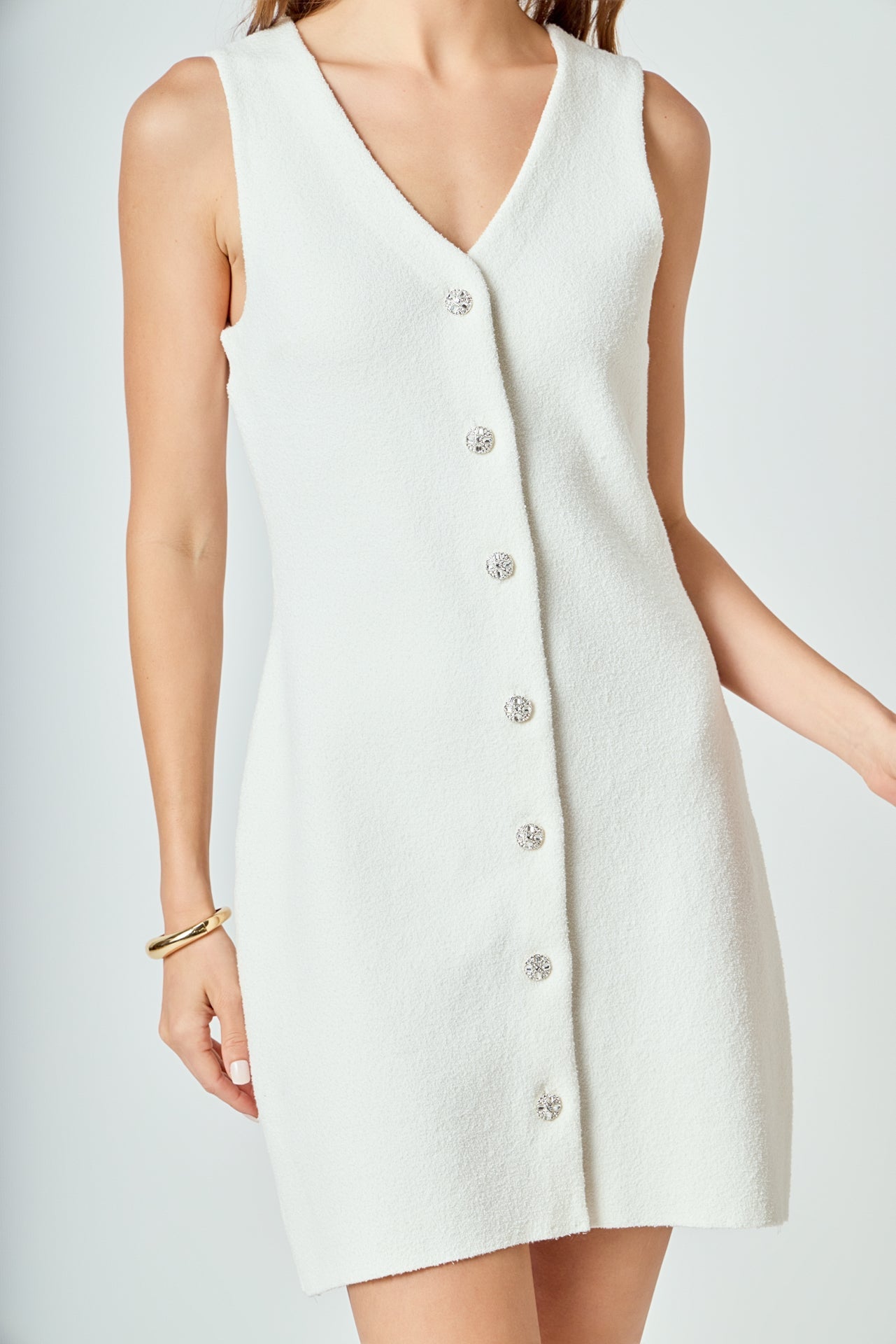 V-Neck A-Line Mini Dress