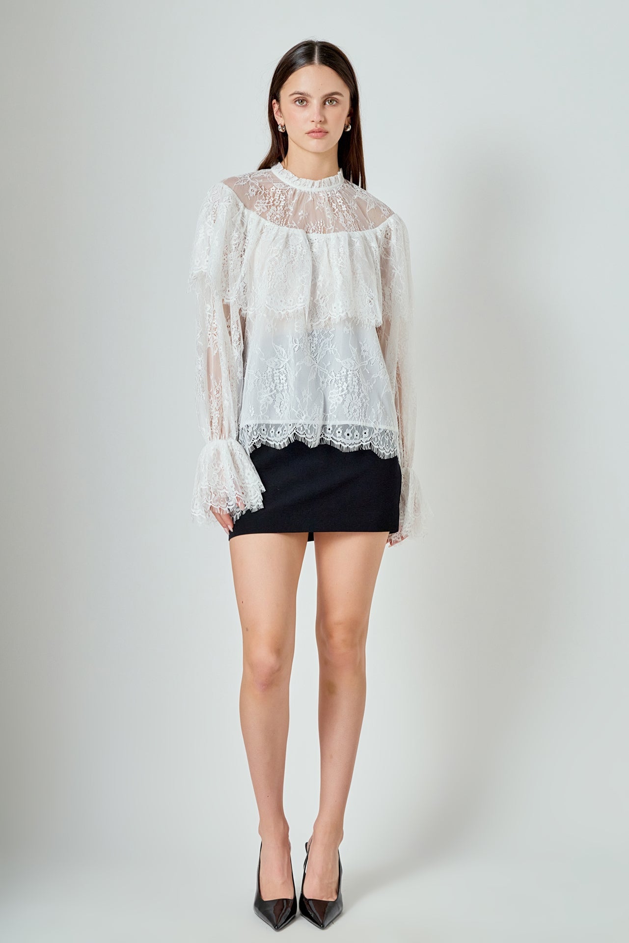 Ruffled Lace Blouse