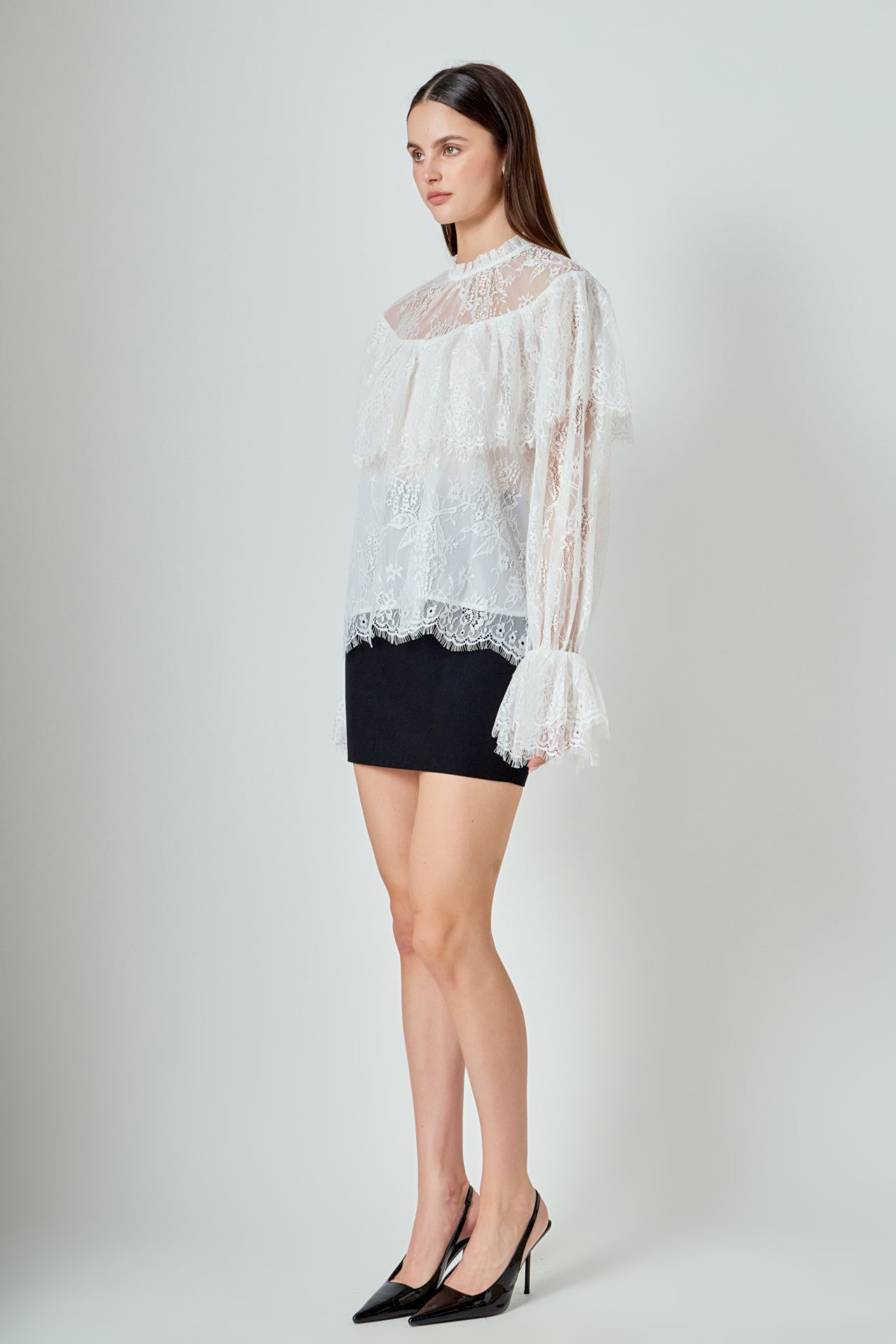 Ruffled Lace Blouse