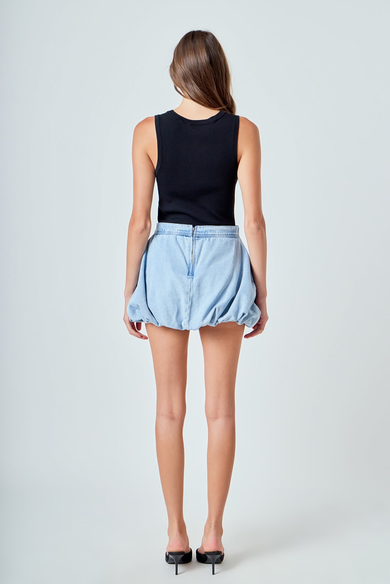 Zoe Denim Balloon Mini Skirt