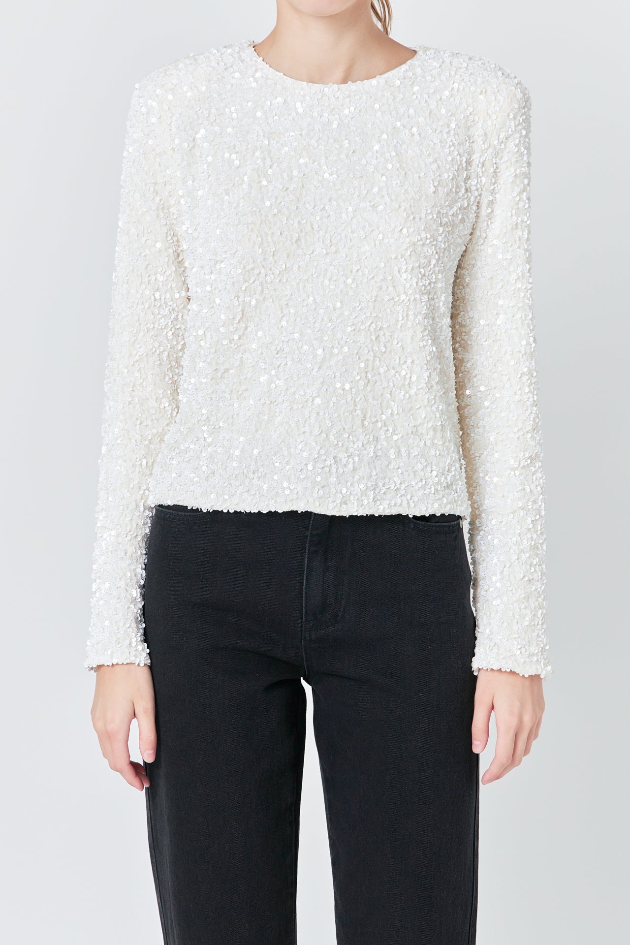 Sequins Long Sleeve Top