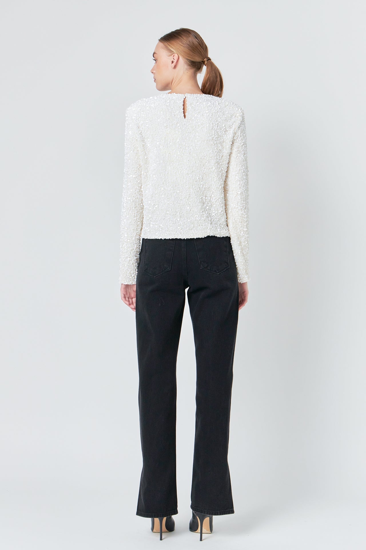 Sequins Long Sleeve Top