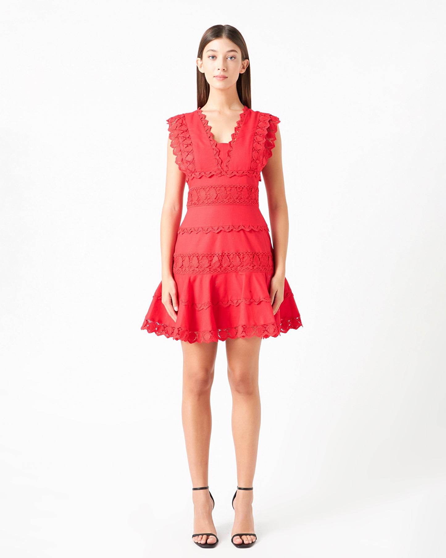 Test Trim Detail Tweed Dress