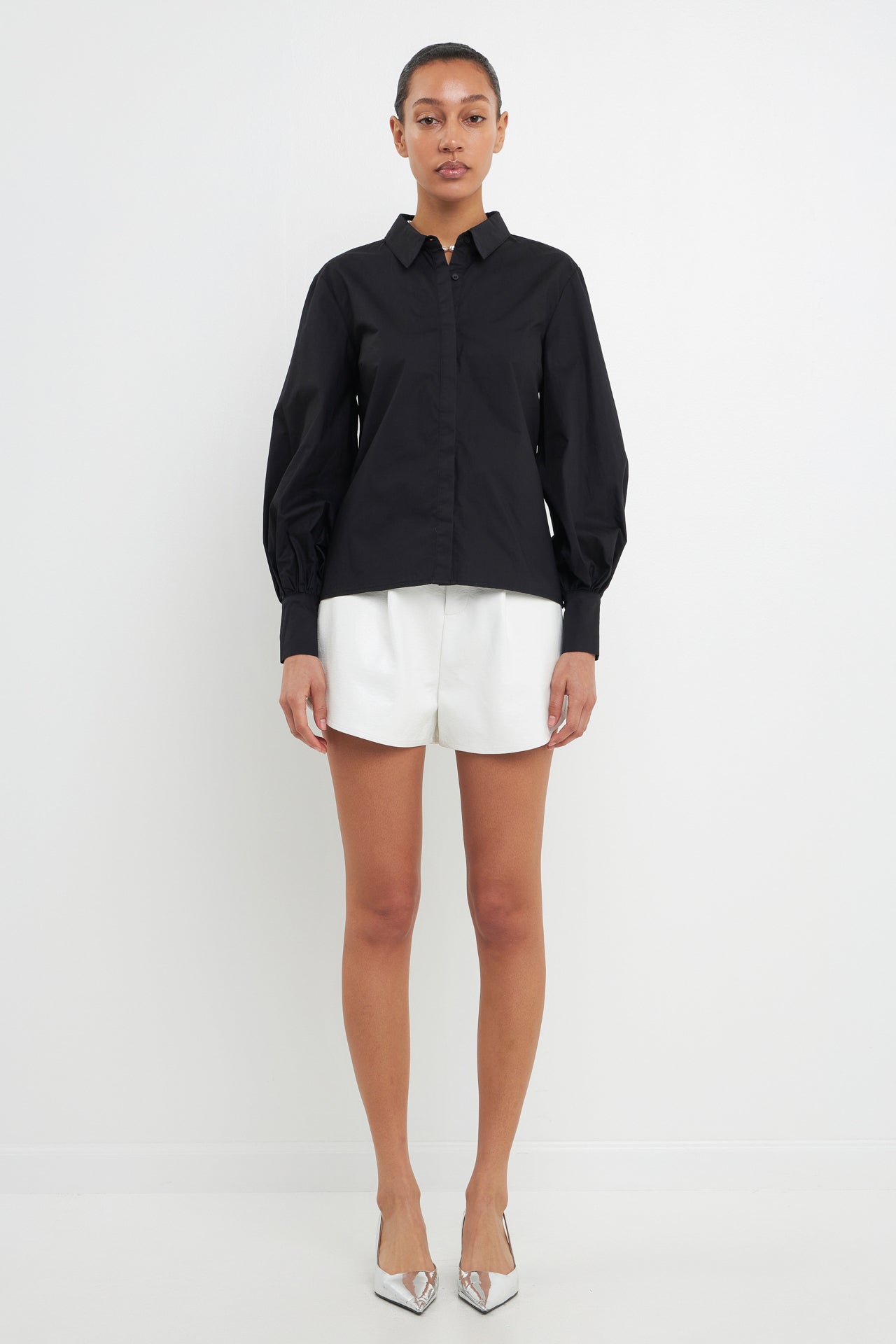 Backless Long Sleeve Shirt