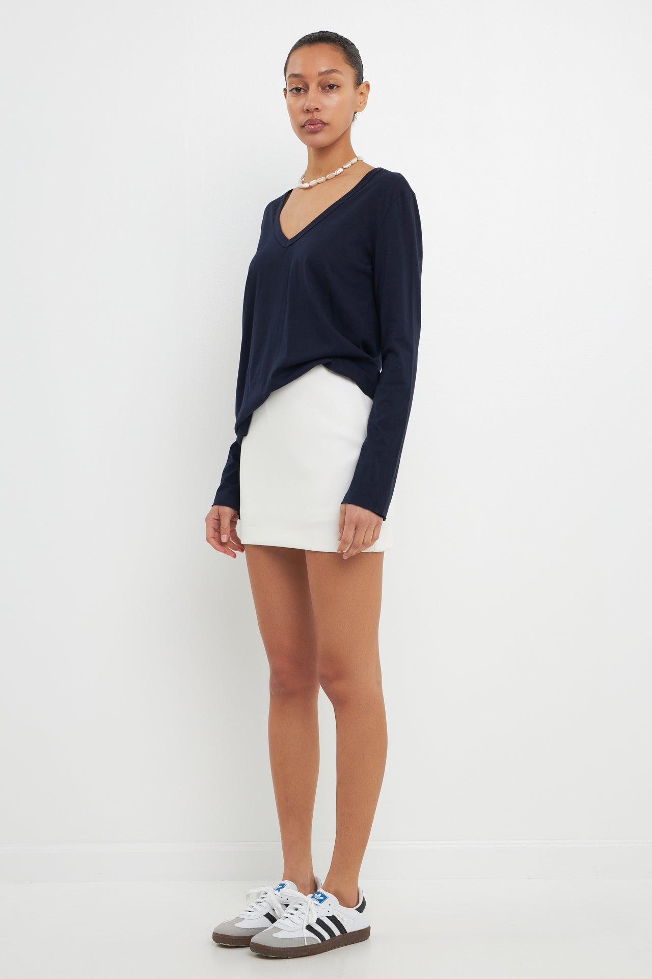 Classic Long Sleeve V Neck Tee