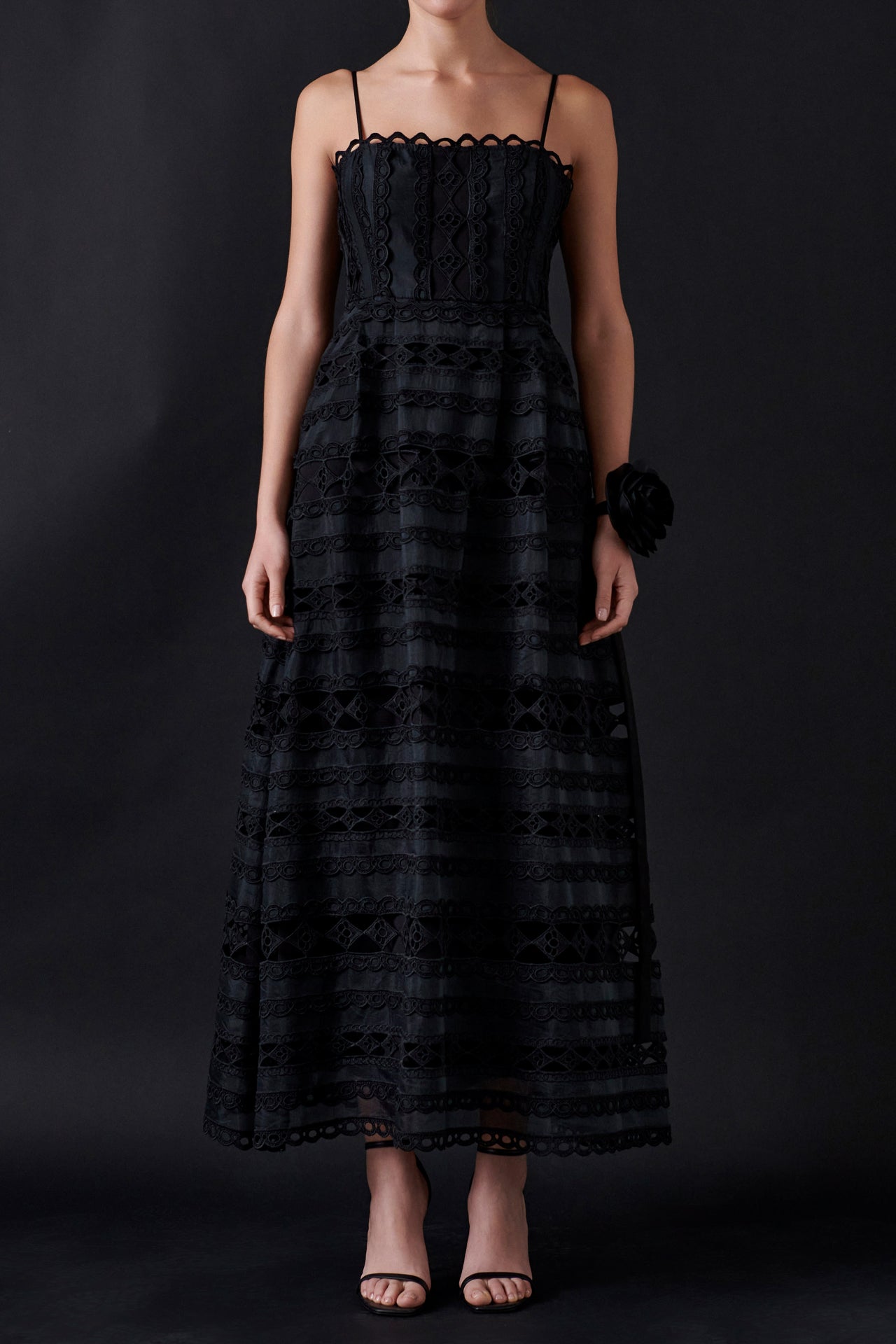 Combination Lace Maxi Dress