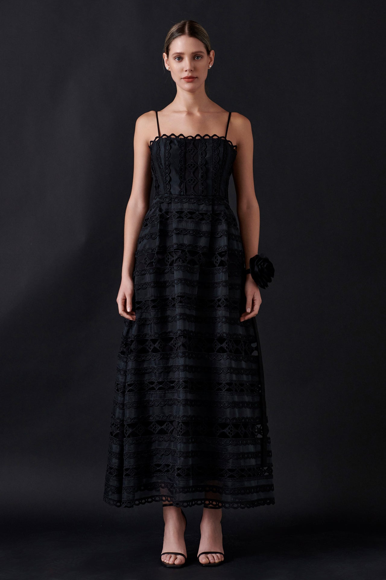 Combination Lace Maxi Dress