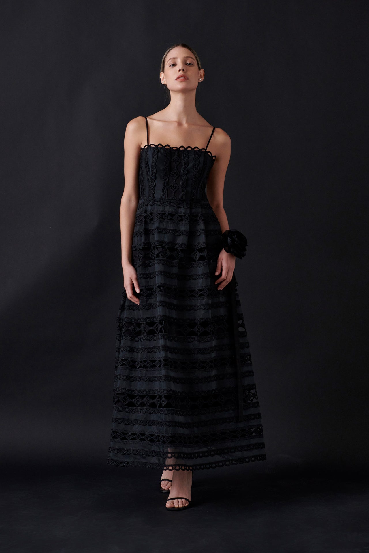 Combination Lace Maxi Dress