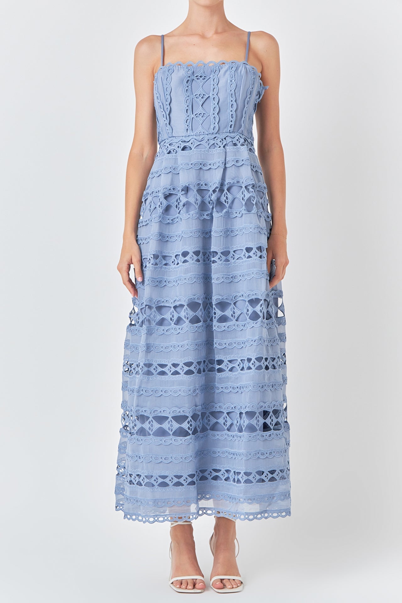 Combination Lace Maxi Dress