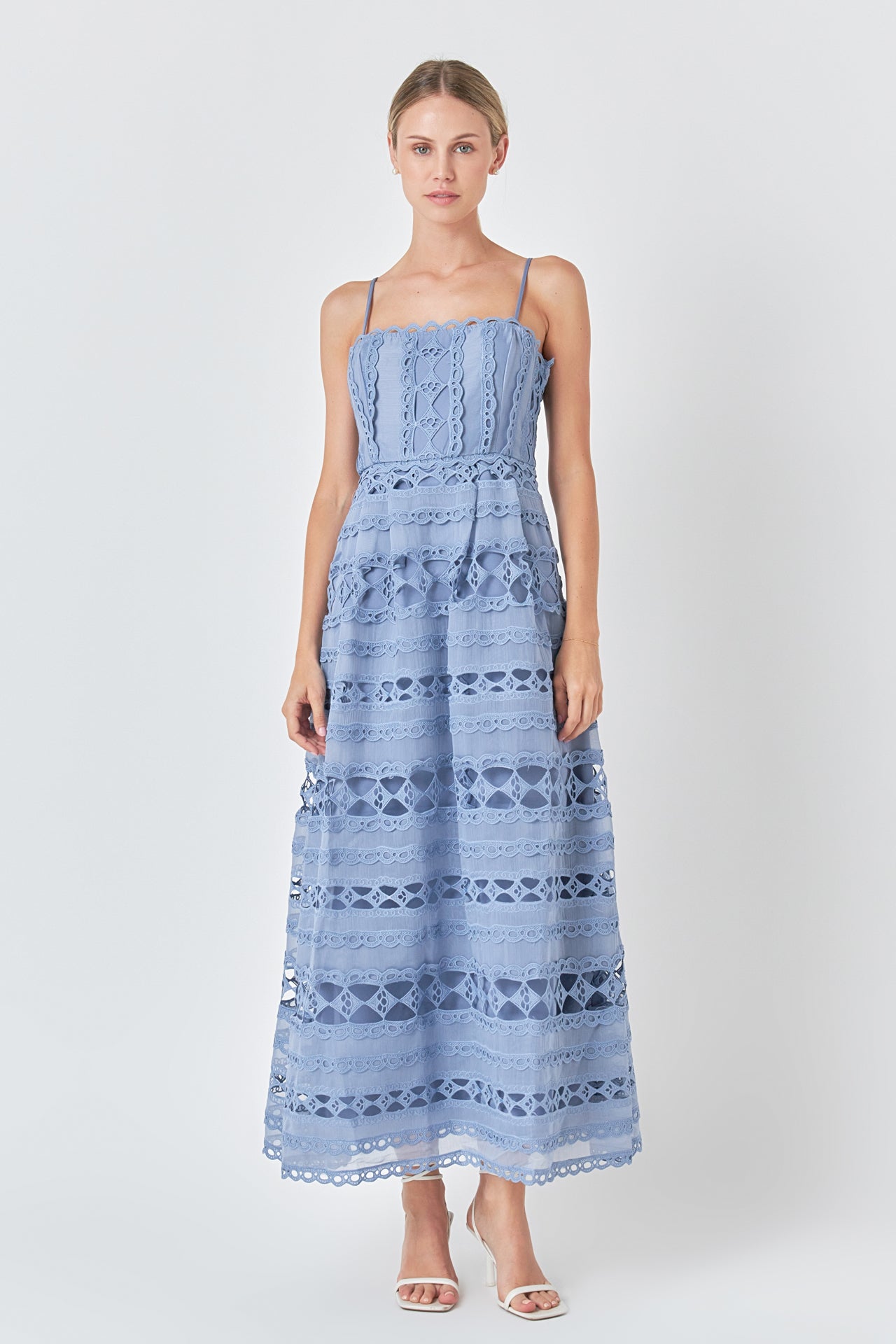 Combination Lace Maxi Dress