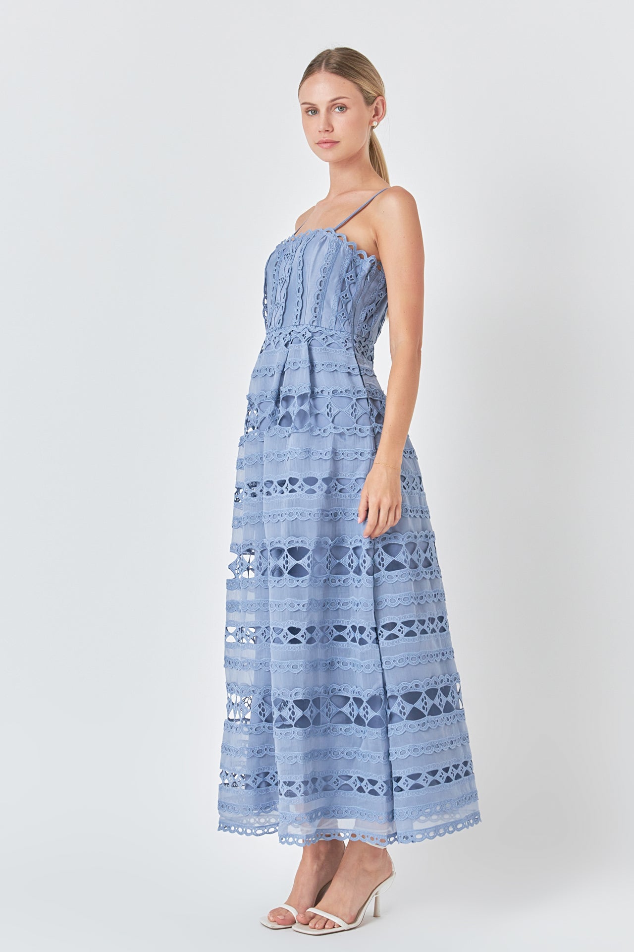 Combination Lace Maxi Dress