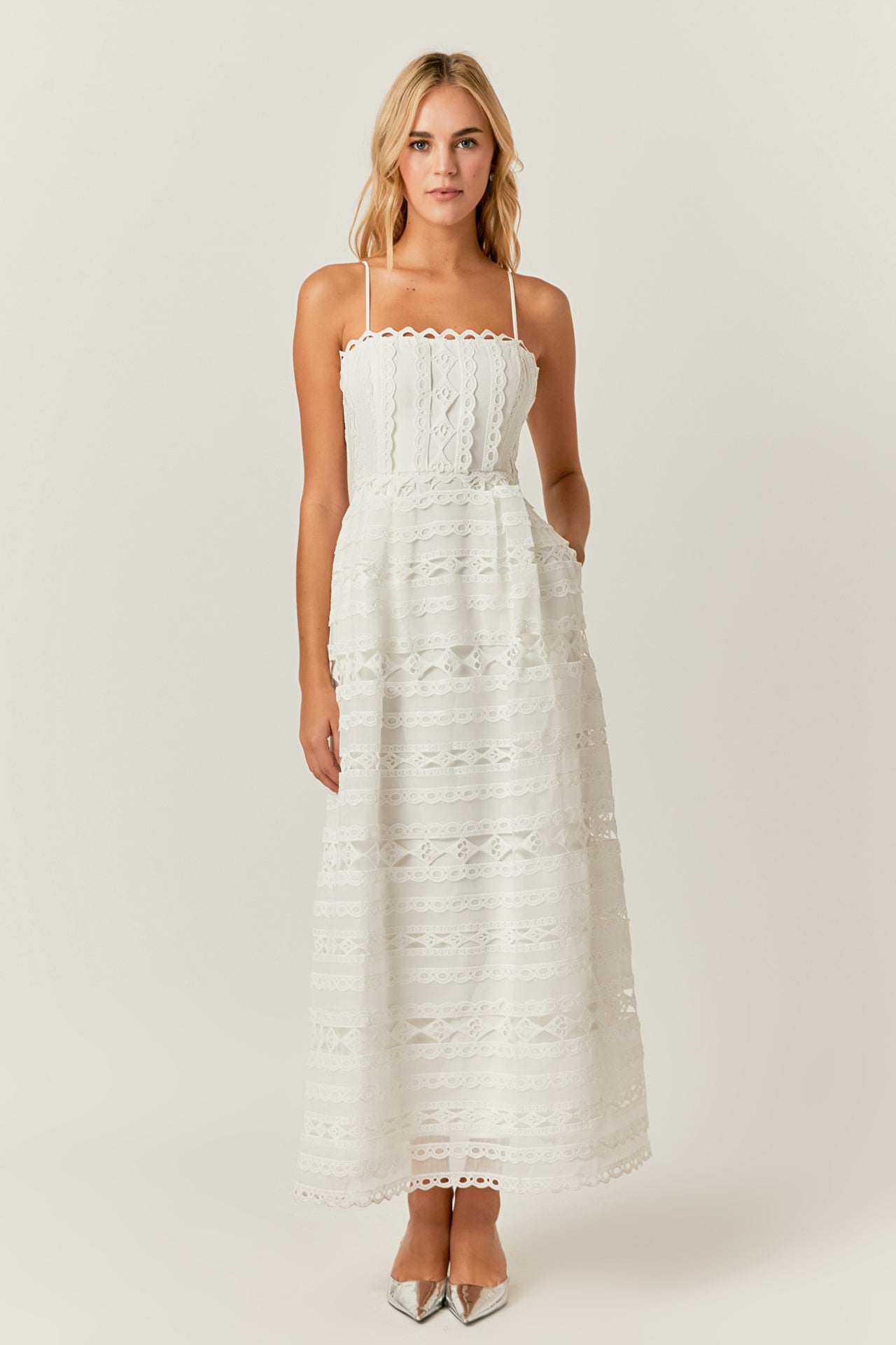 Combination Lace Maxi Dress