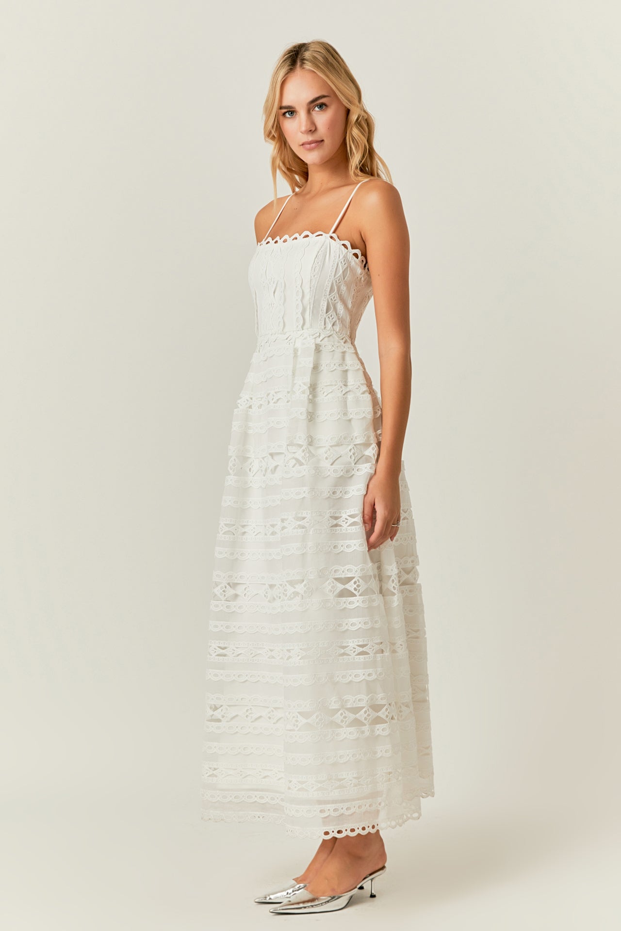 Combination Lace Maxi Dress