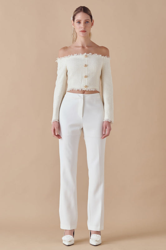 Off-The-Shoulder Long Sleeve Top