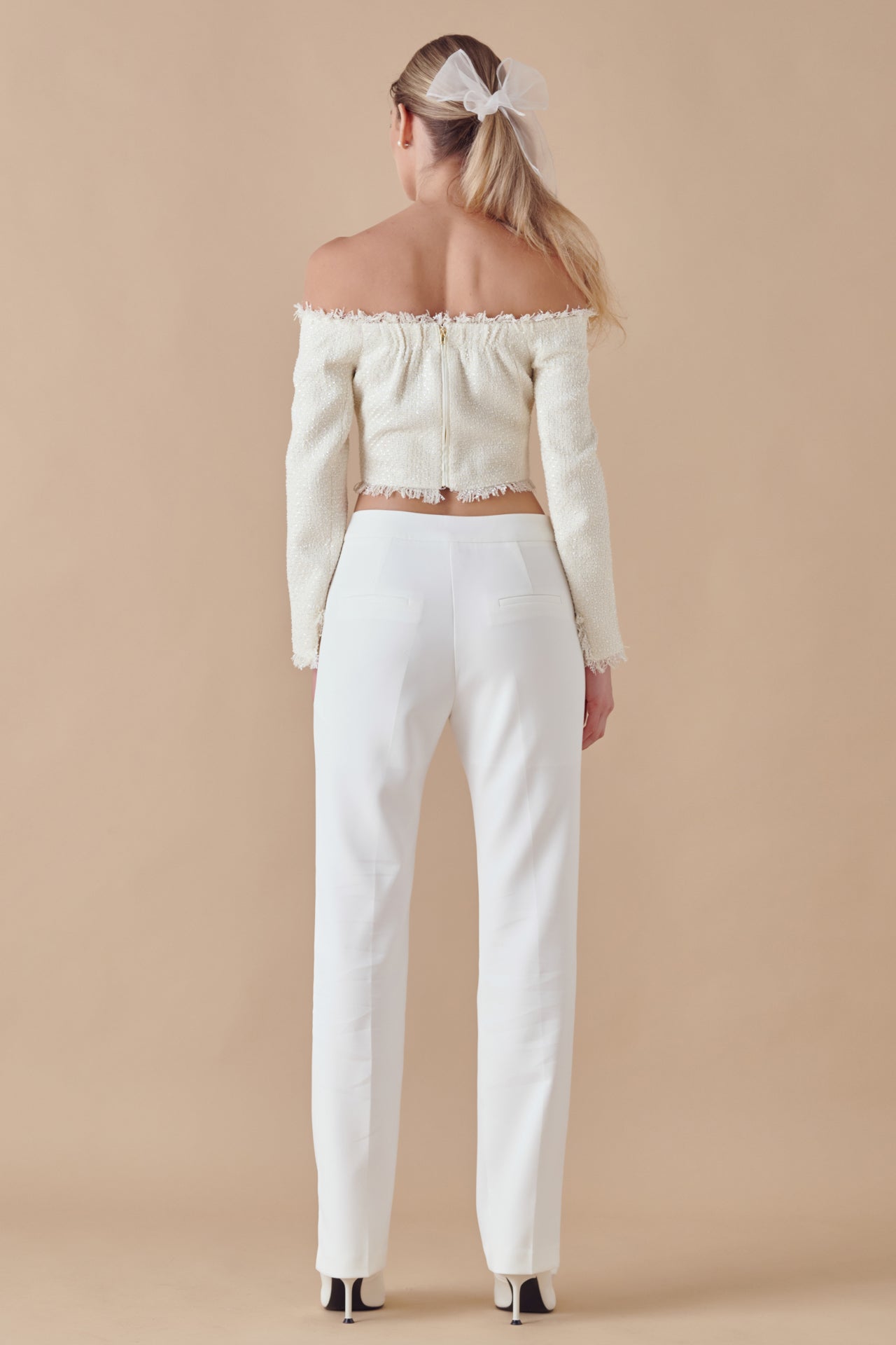 Off-The-Shoulder Long Sleeve Top