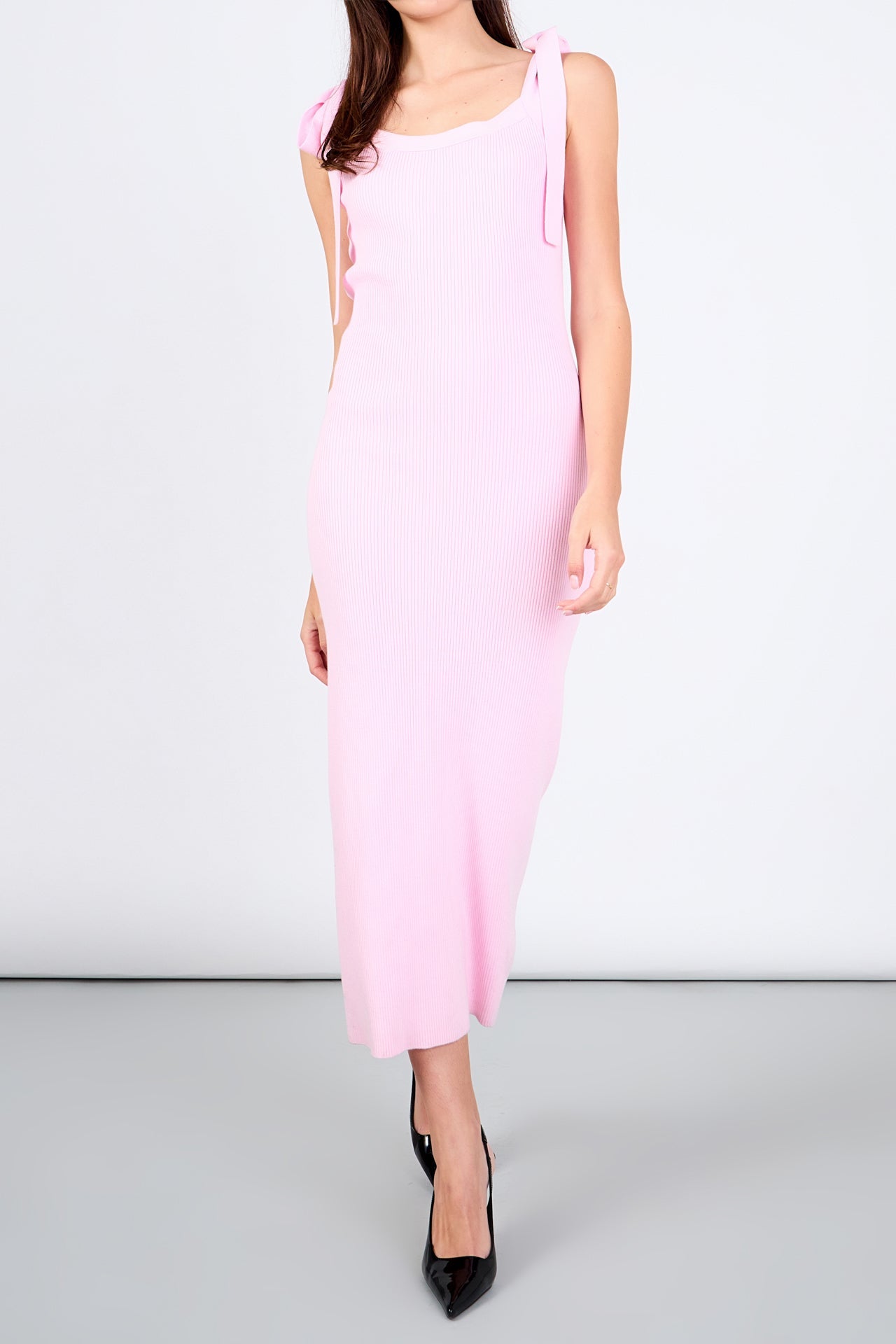 Candace Solid Knit Midi Dress