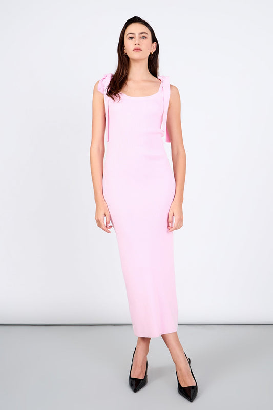 Candace Solid Knit Midi Dress