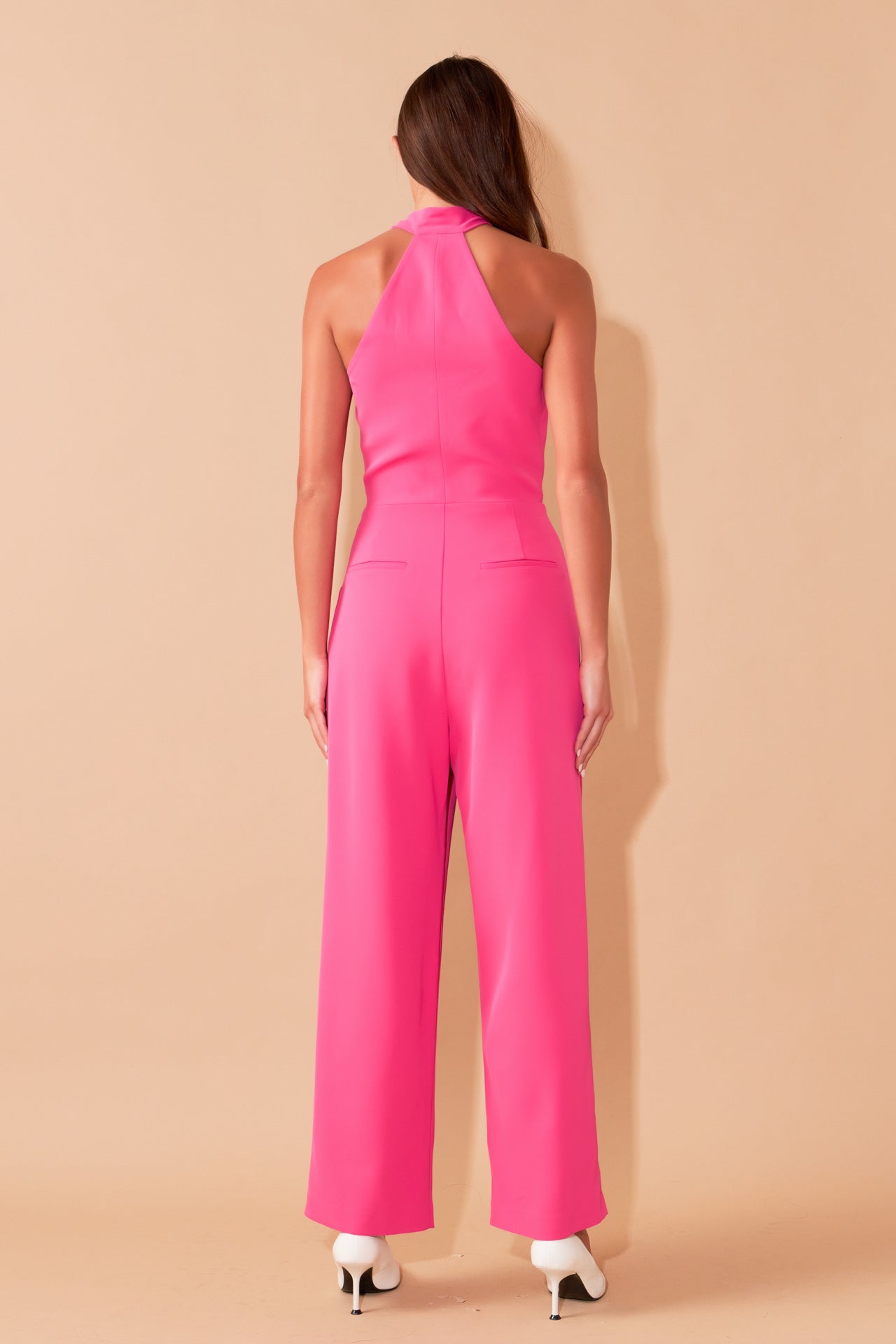Front Tie Strapless Jumpsuit