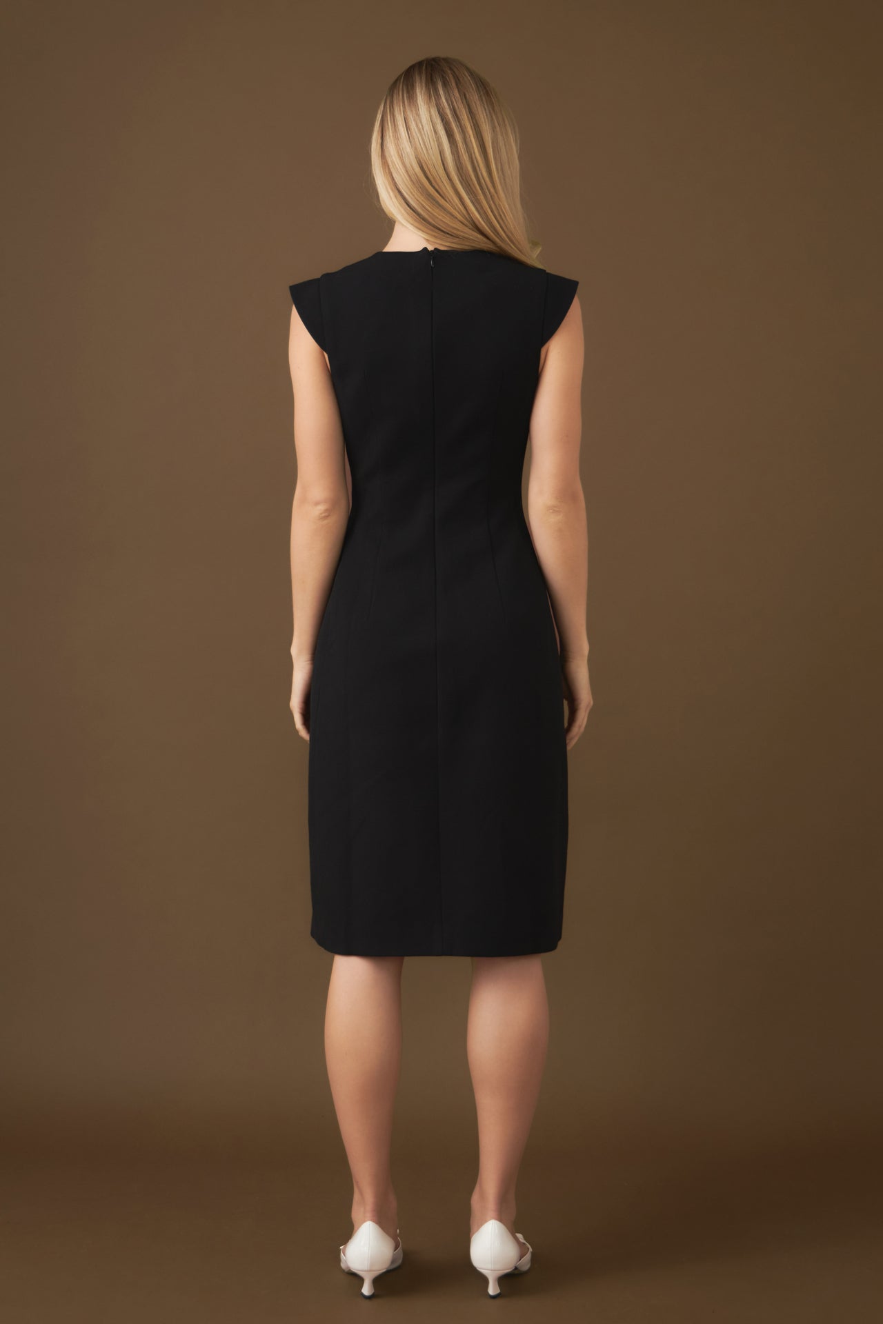 Voluminous Cap Sleeve Midi Dress