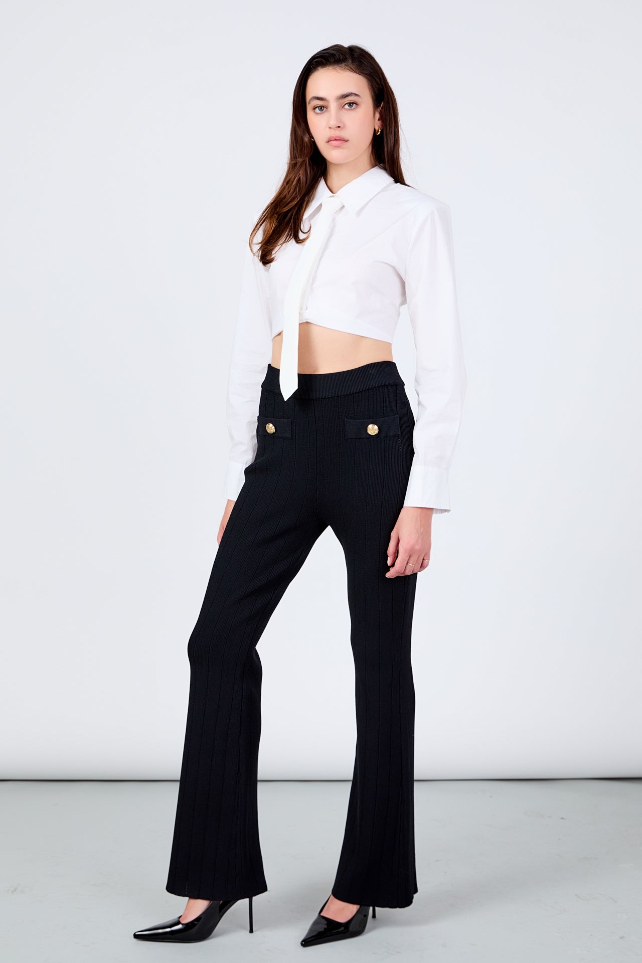 Shank Button Knit Pants