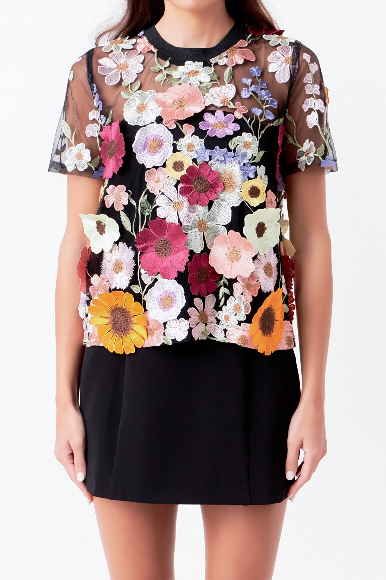 Floral Embroidered Top