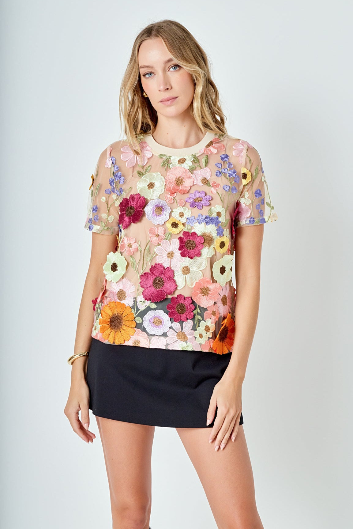 Floral Embroidered Top
