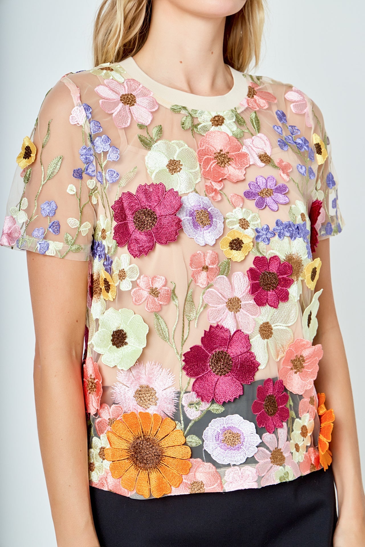 Floral Embroidered Top