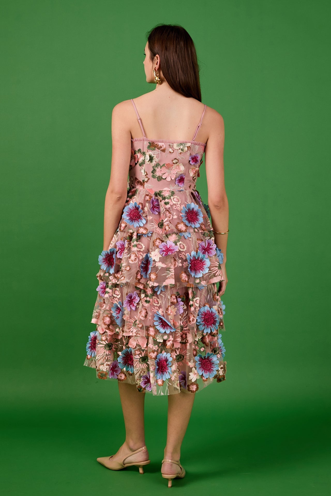 Floral Embroidered Midi Dress