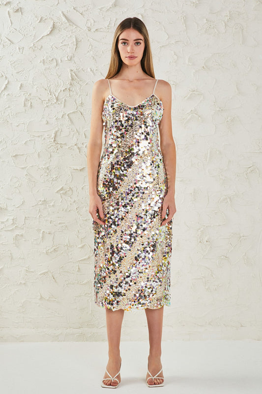 Multi Color Sequins Dress